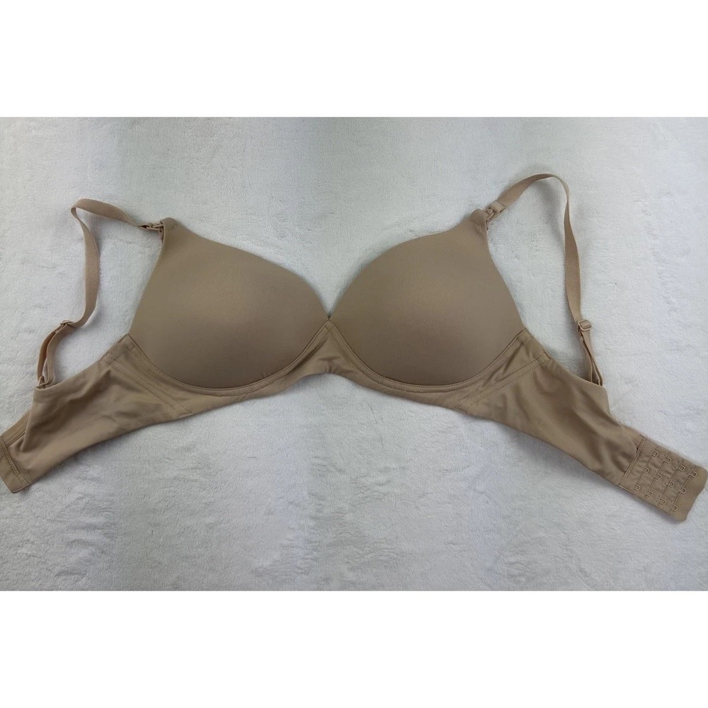 Motherhood Nursing Bra Womens 34D Beige Underwire Padded Microfiber Maternity